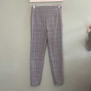 Time And Tru Women Casual Business Career Plaid Stretch Dress Pants Black Size 2